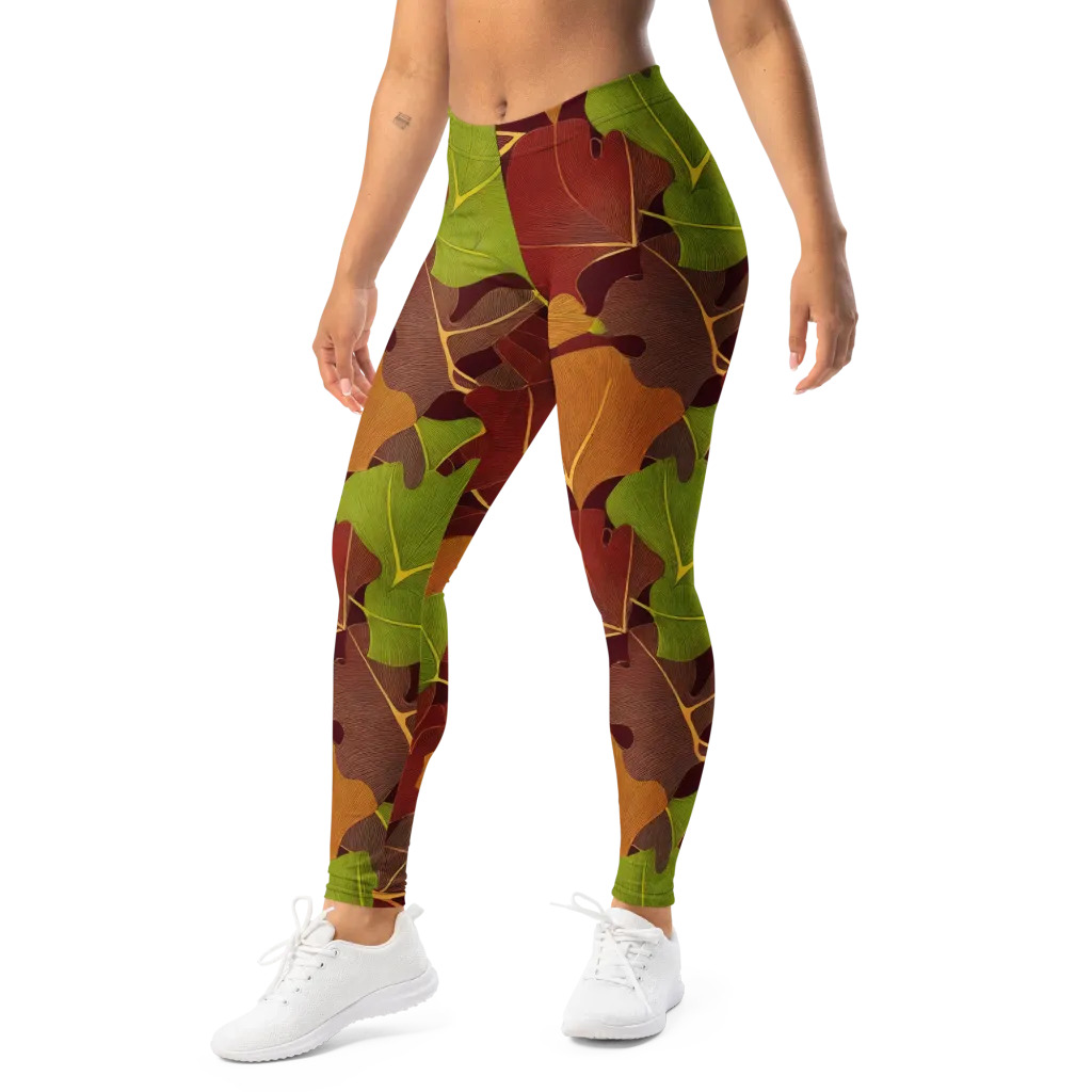 Ginkgo Grove on Leggings — Left Front