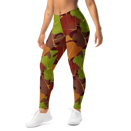 Ginkgo Grove on a Leggings