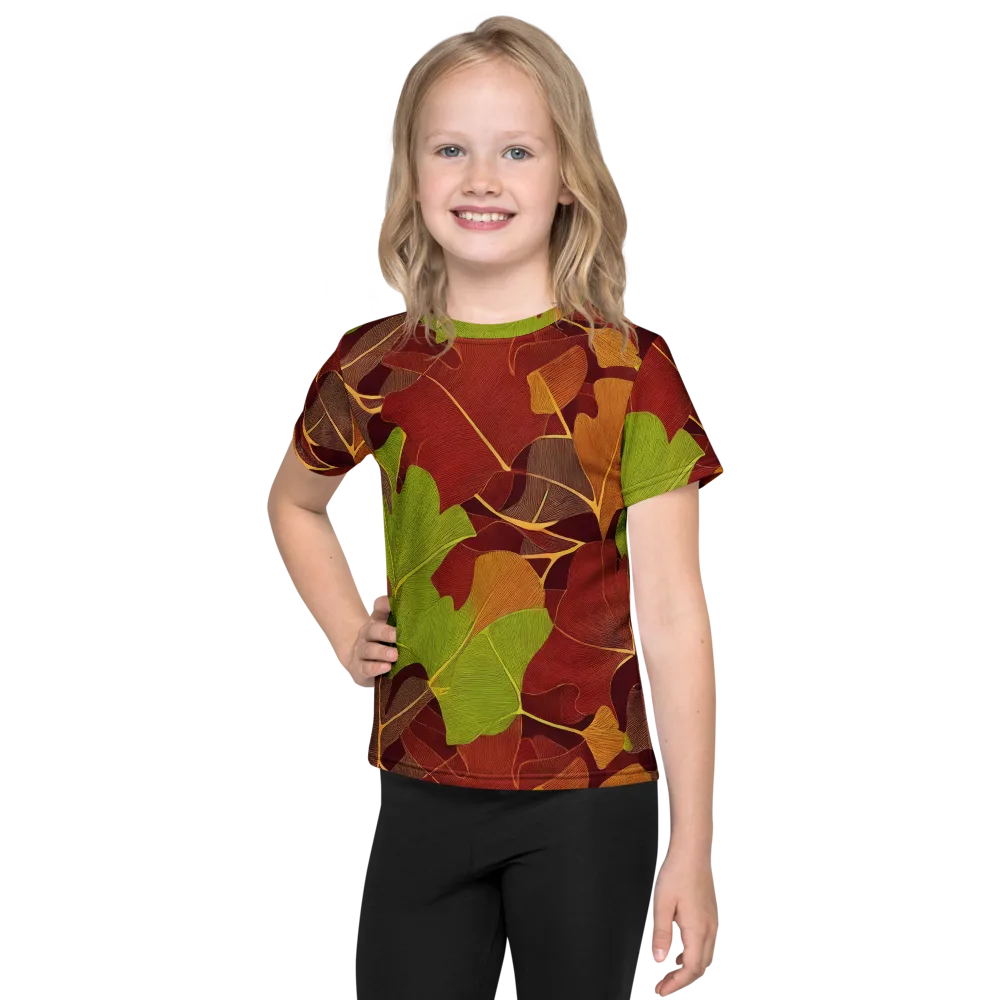 Ginkgo Grove on Kids Crew Neck T-Shirt — Front