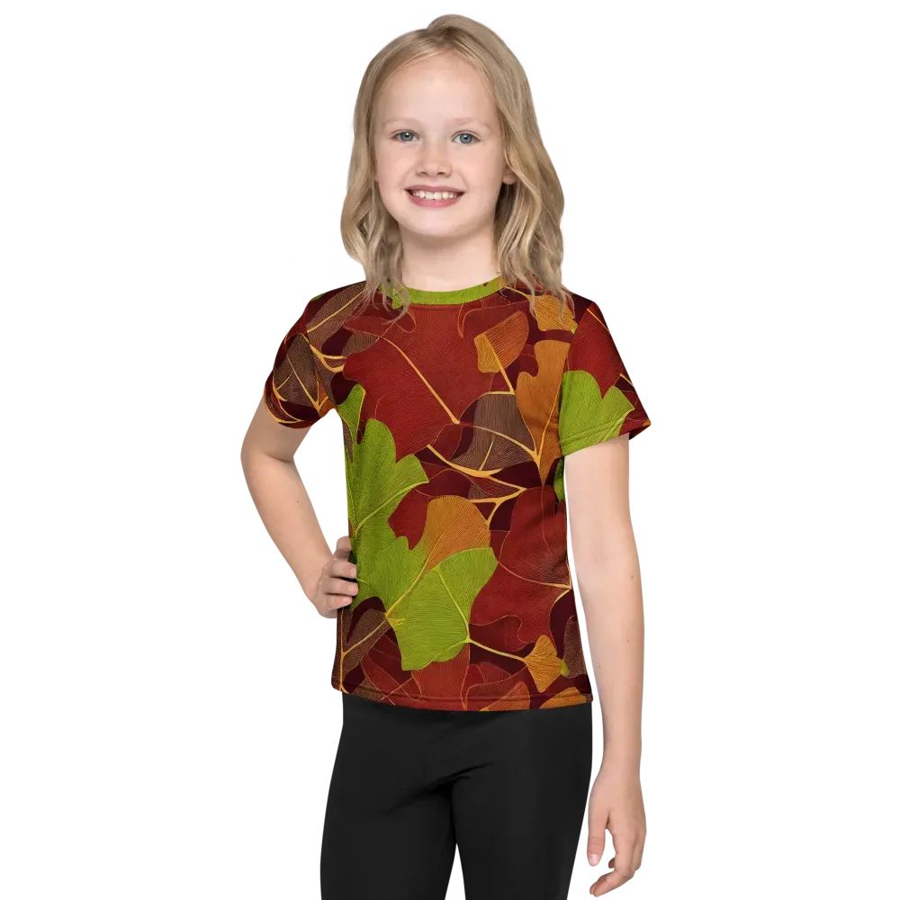 Ginkgo Grove on Kids Crew Neck T-Shirt — Front
