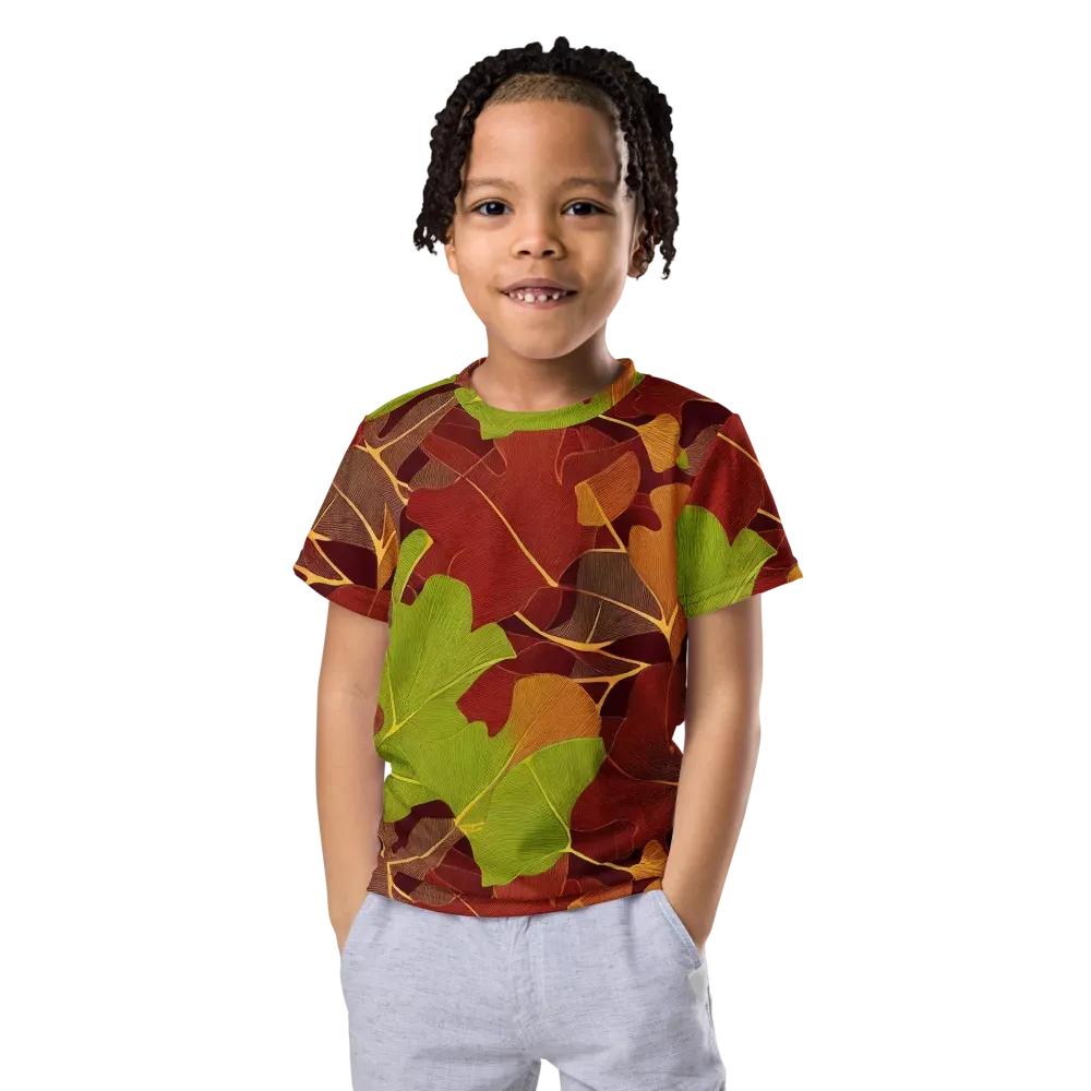 Ginkgo Grove on Kids Crew Neck T-Shirt — Front