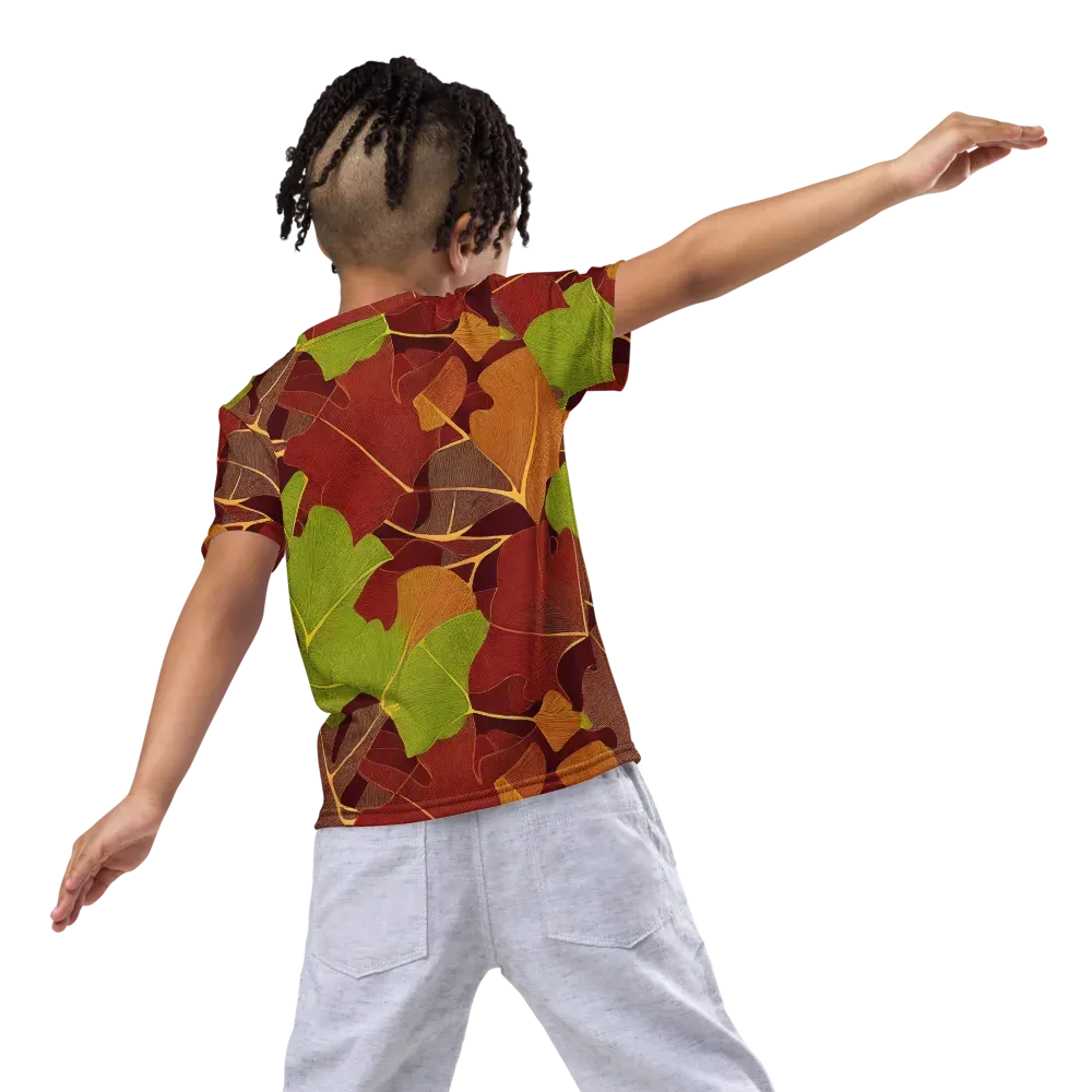 Ginkgo Grove on Kids Crew Neck T-Shirt — Back