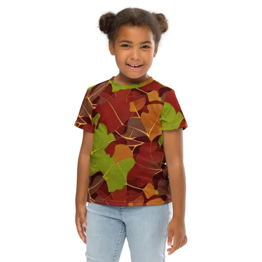 Ginkgo Grove on a Kids Crew Neck T-Shirt