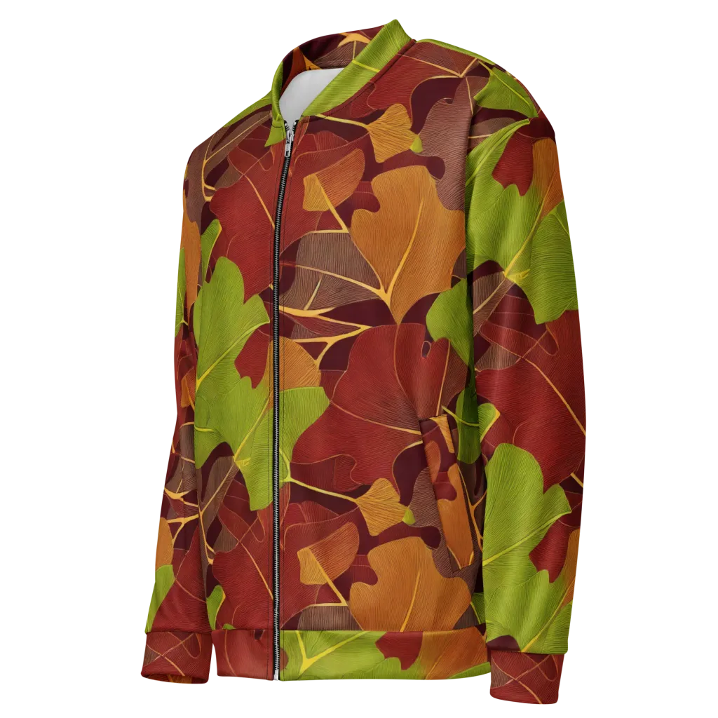 Ginkgo Grove on Bomber Jacket — Left Front