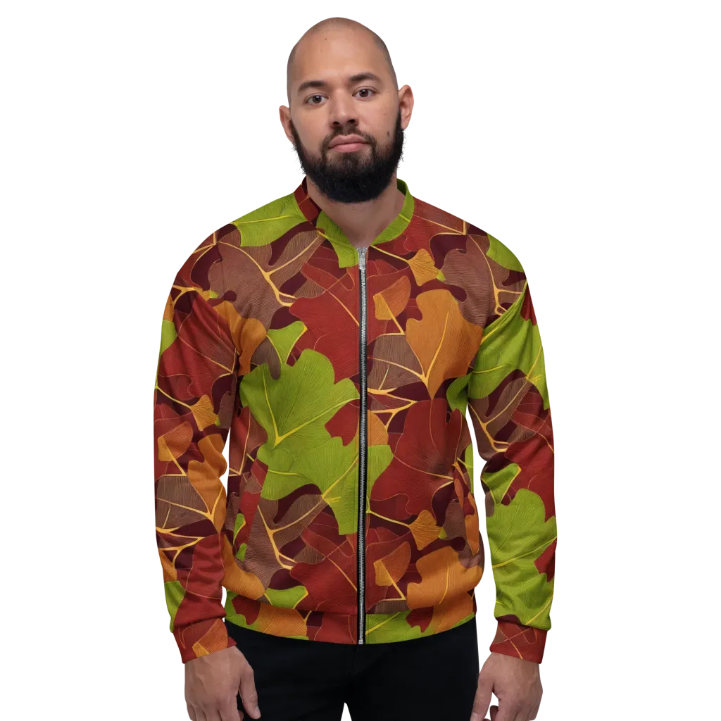 Ginkgo Grove on Bomber Jacket — Front