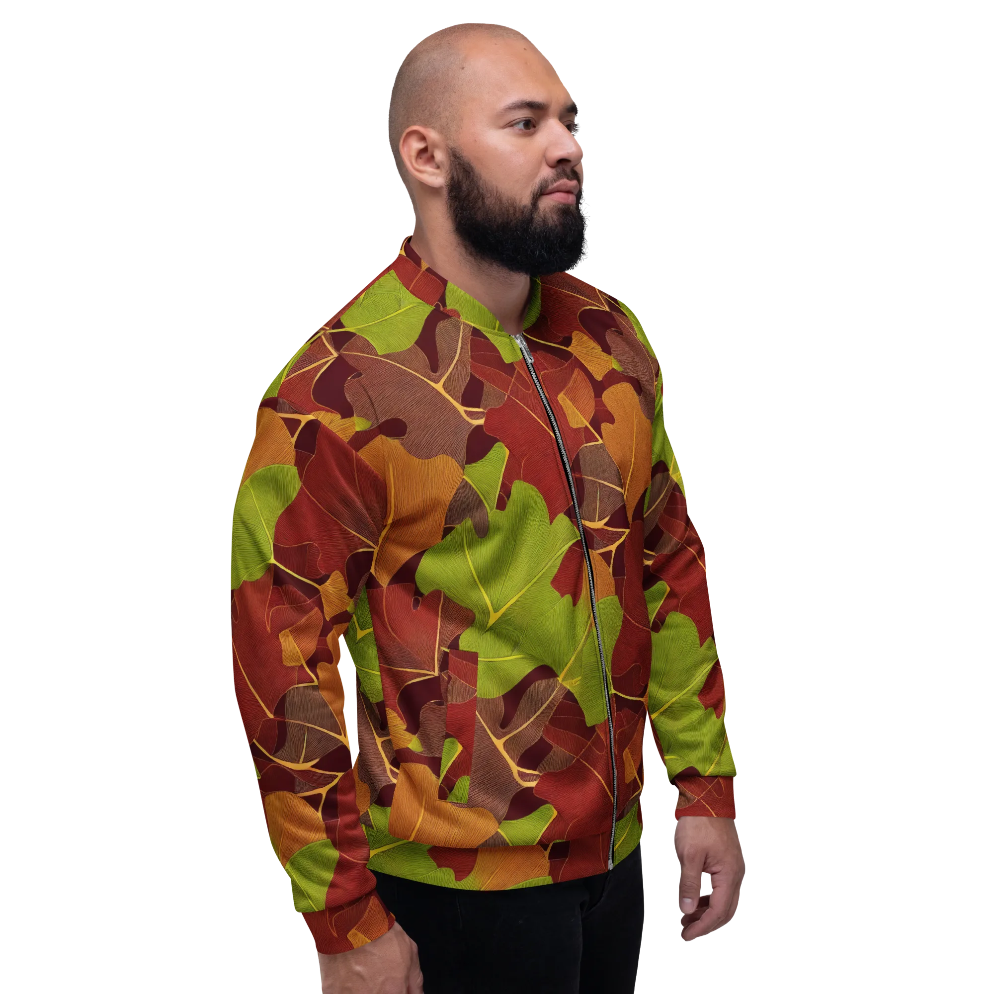 Ginkgo Grove on Bomber Jacket — Right