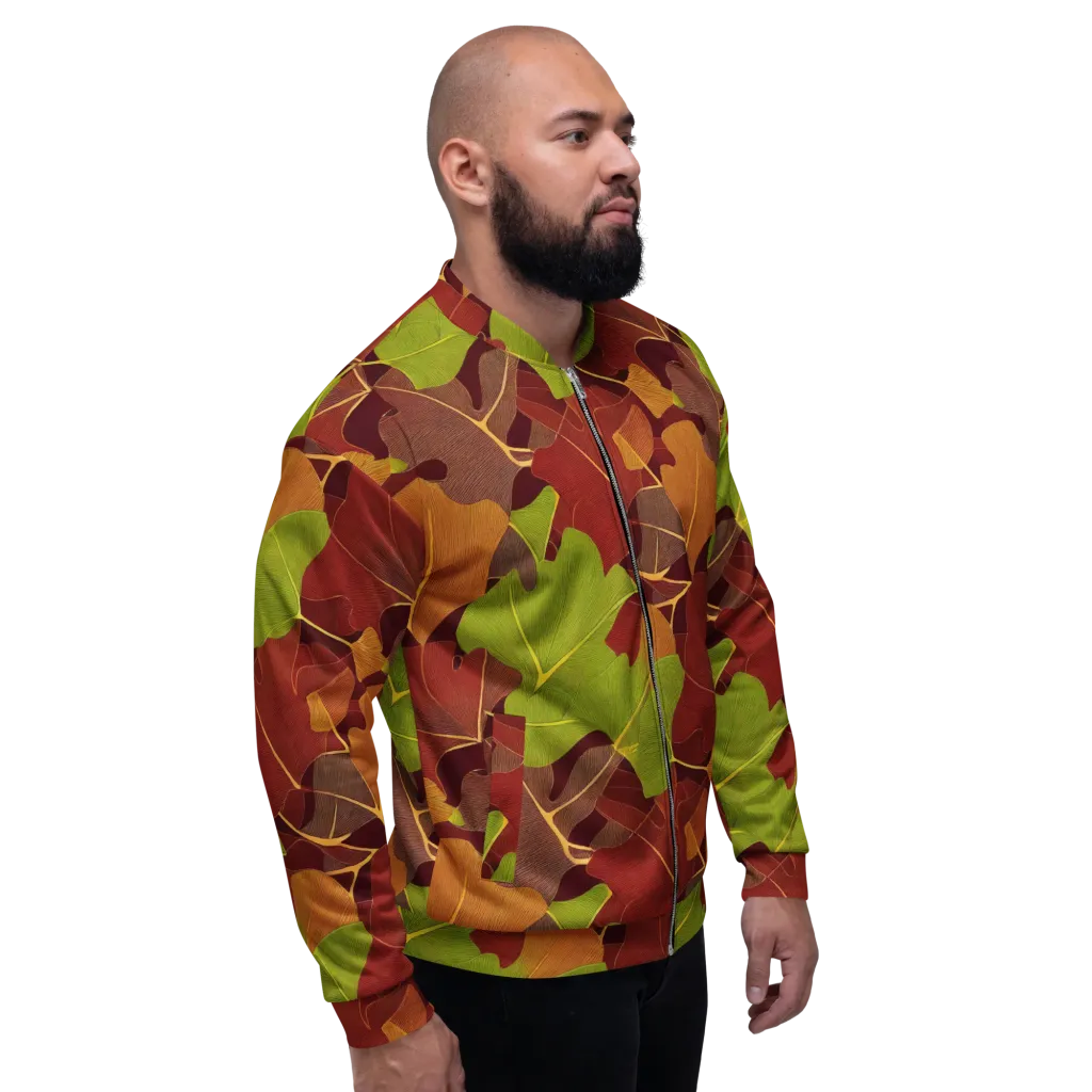 Ginkgo Grove on Bomber Jacket — Right