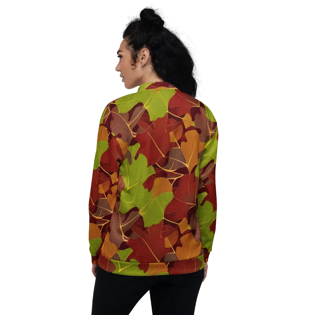 Ginkgo Grove on Bomber Jacket — Back