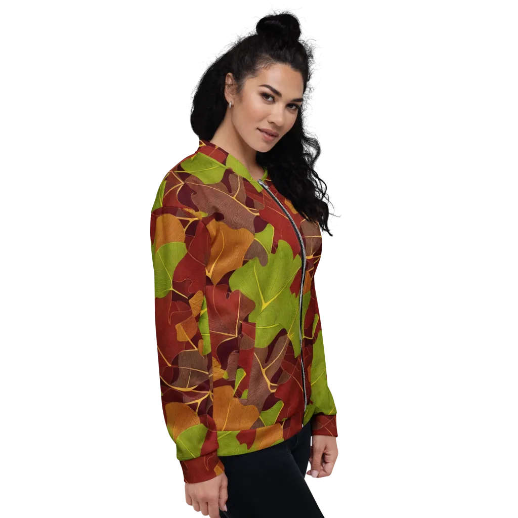 Ginkgo Grove on Bomber Jacket — Right
