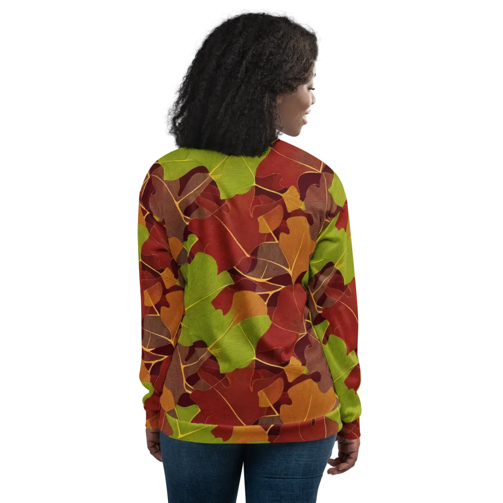 Ginkgo Grove on Bomber Jacket — Back