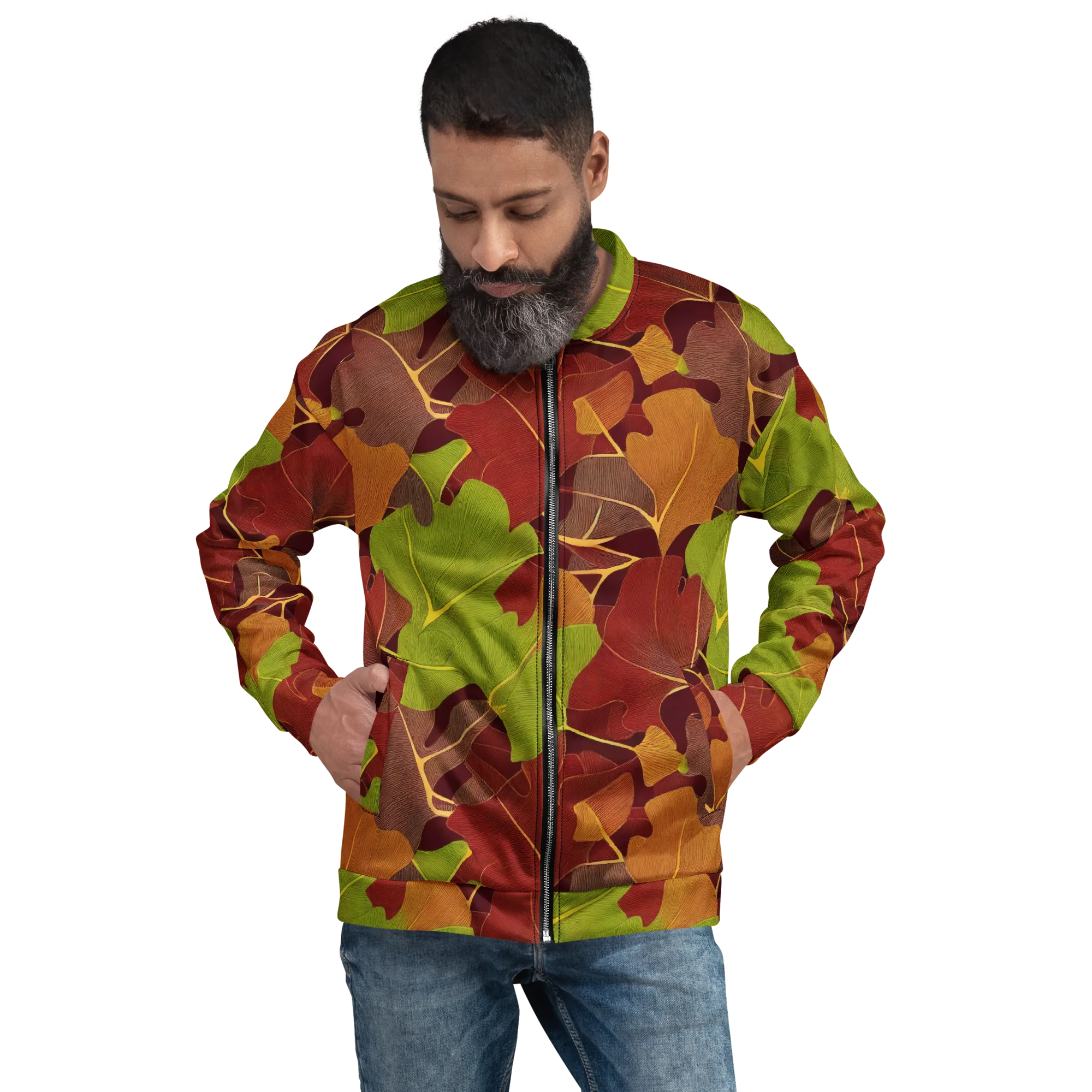 Ginkgo Grove on Bomber Jacket — Front