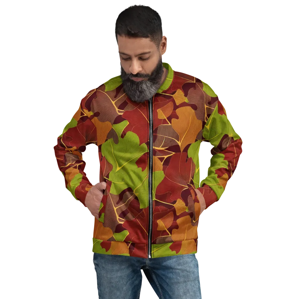 Ginkgo Grove on Bomber Jacket — Front