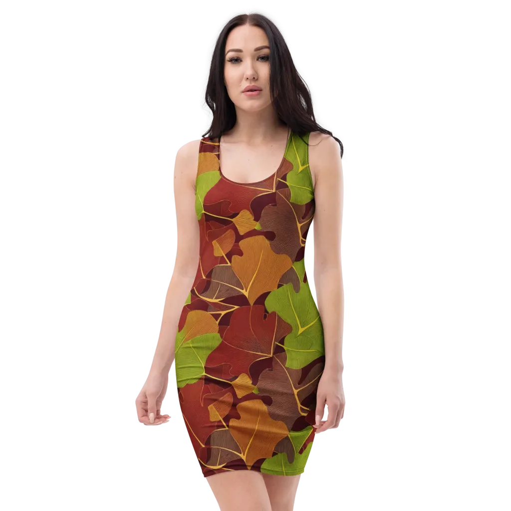 Ginkgo Grove on Bodycon Dress — Front