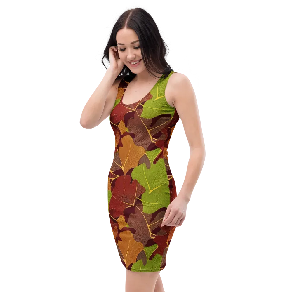 Ginkgo Grove on Bodycon Dress — Left Front