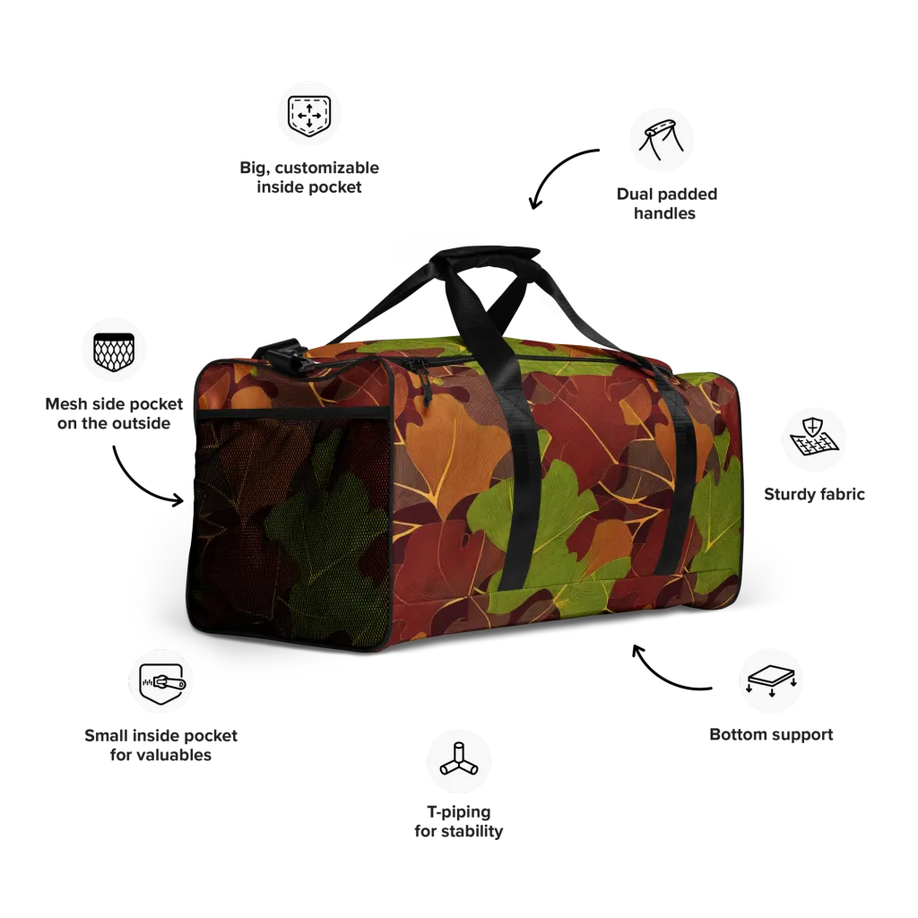 Ginkgo Grove on Duffle Bag — Right Front