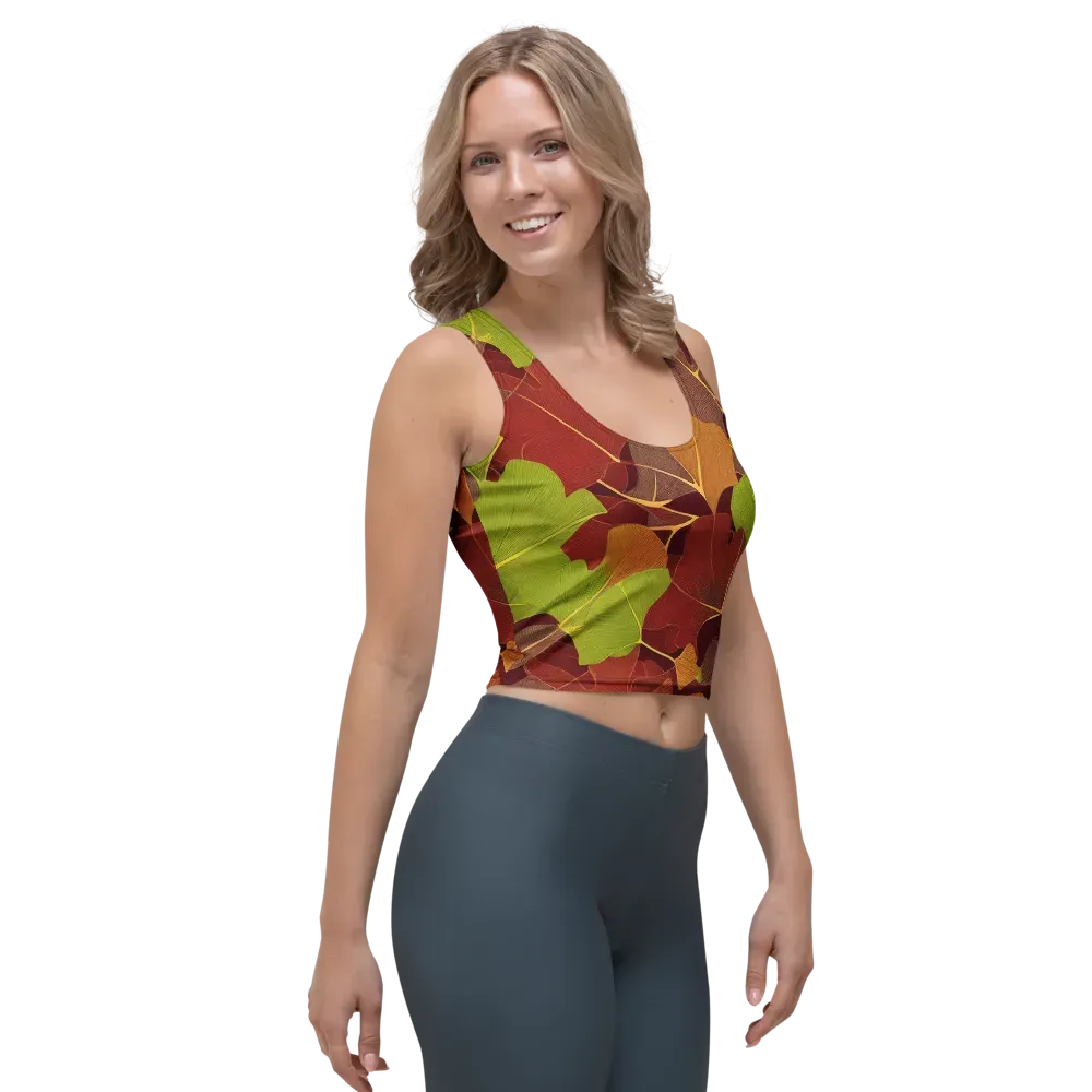 Ginkgo Grove on Crop Top — Right Front