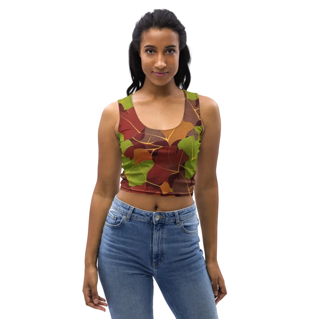 Ginkgo Grove on Crop Top — Front