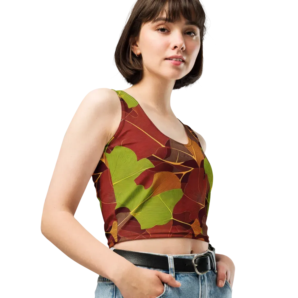 Ginkgo Grove on Crop Top — Right Front