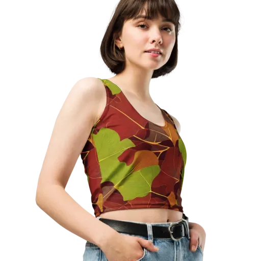 Ginkgo Grove on a Crop Top