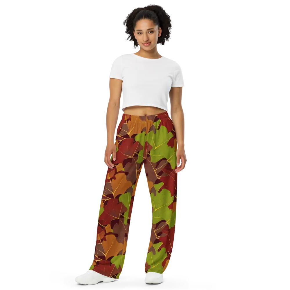 Ginkgo Grove on Wide-Leg Pants — Front