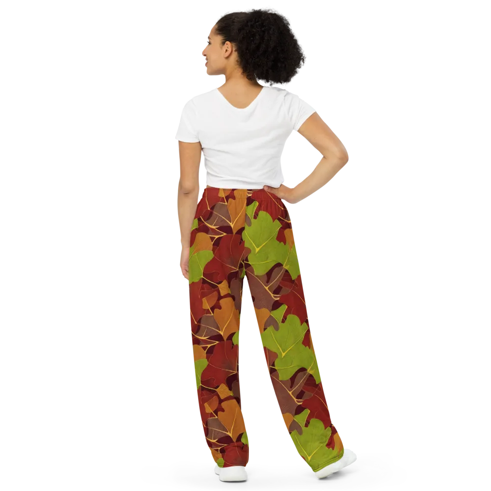 Ginkgo Grove on Wide-Leg Pants — Back