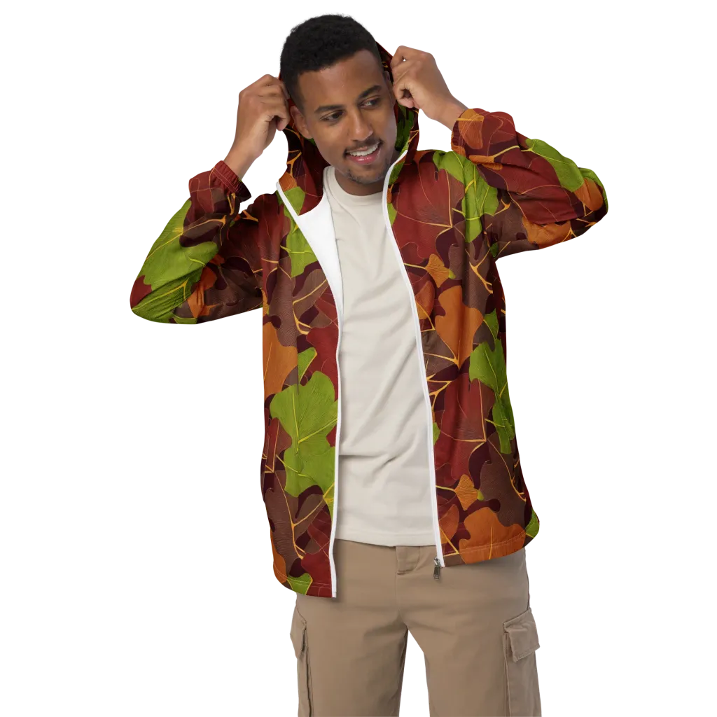 Ginkgo Grove on Men's Windbreaker — Front