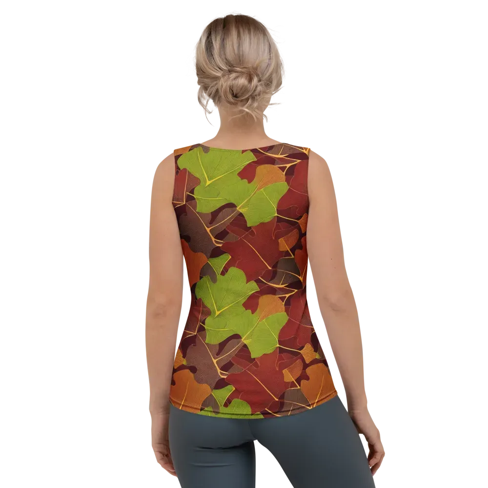 Ginkgo Grove on Women's Tank Top — Back