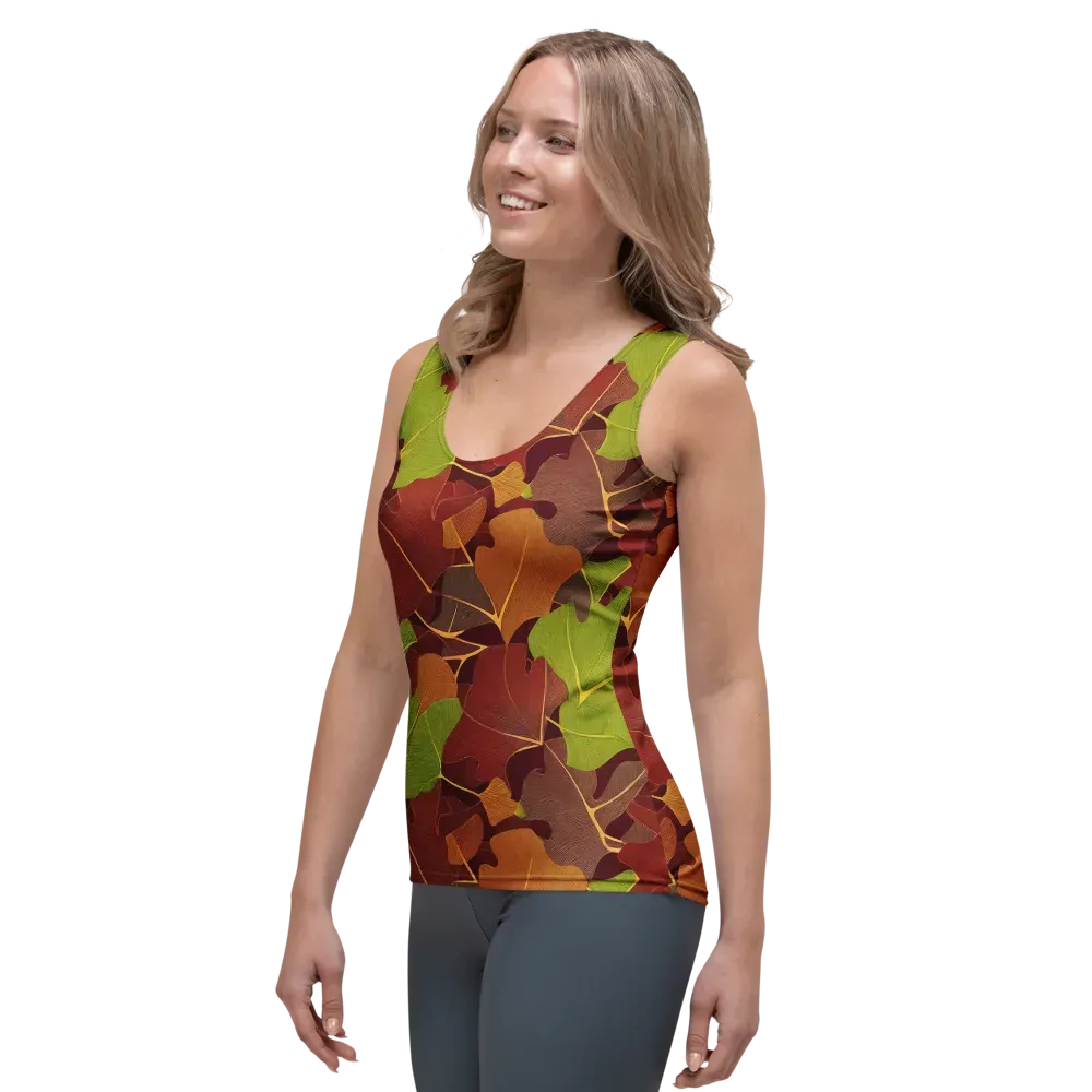 Ginkgo Grove on Women's Tank Top — Left Front