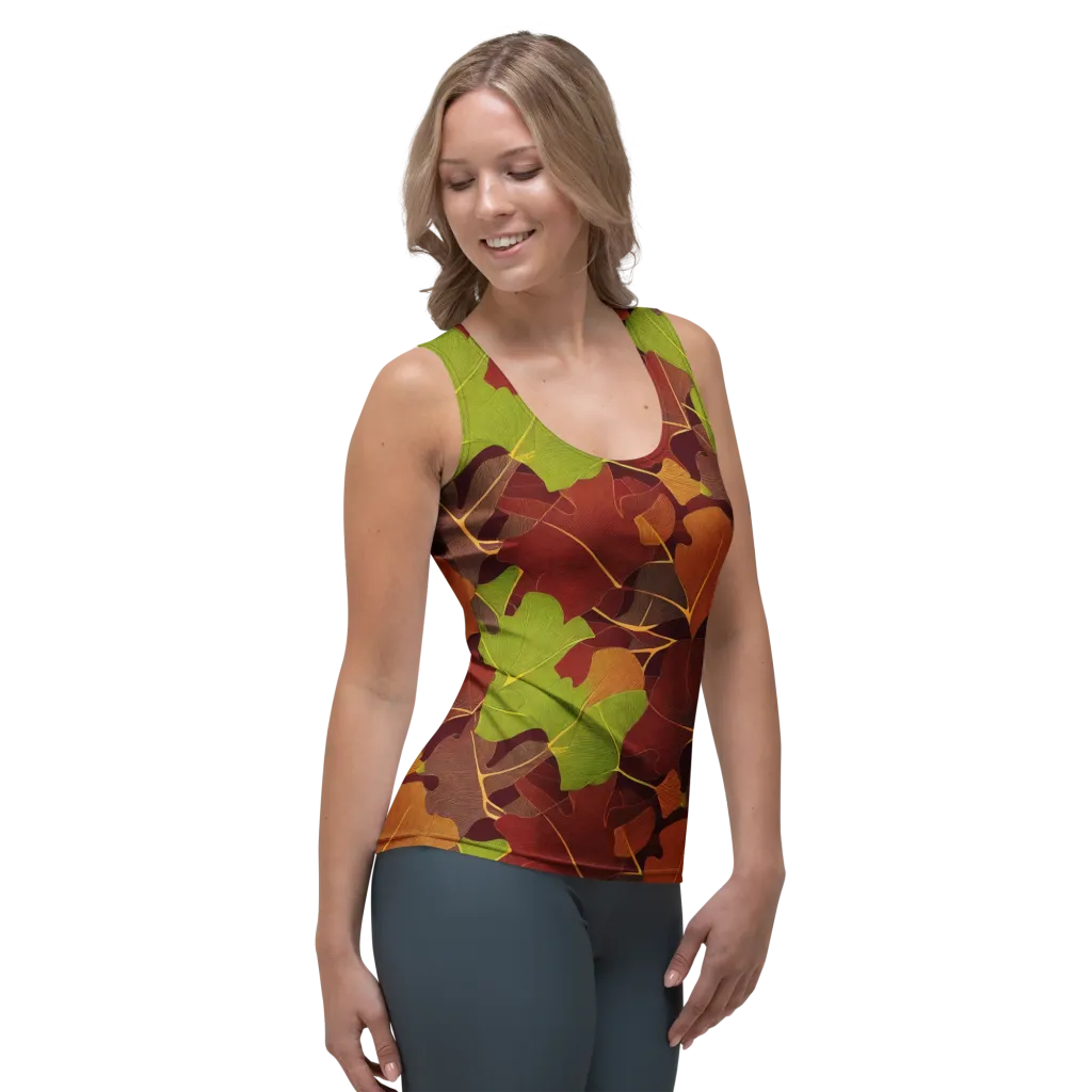 Ginkgo Grove on Women's Tank Top — Right Front