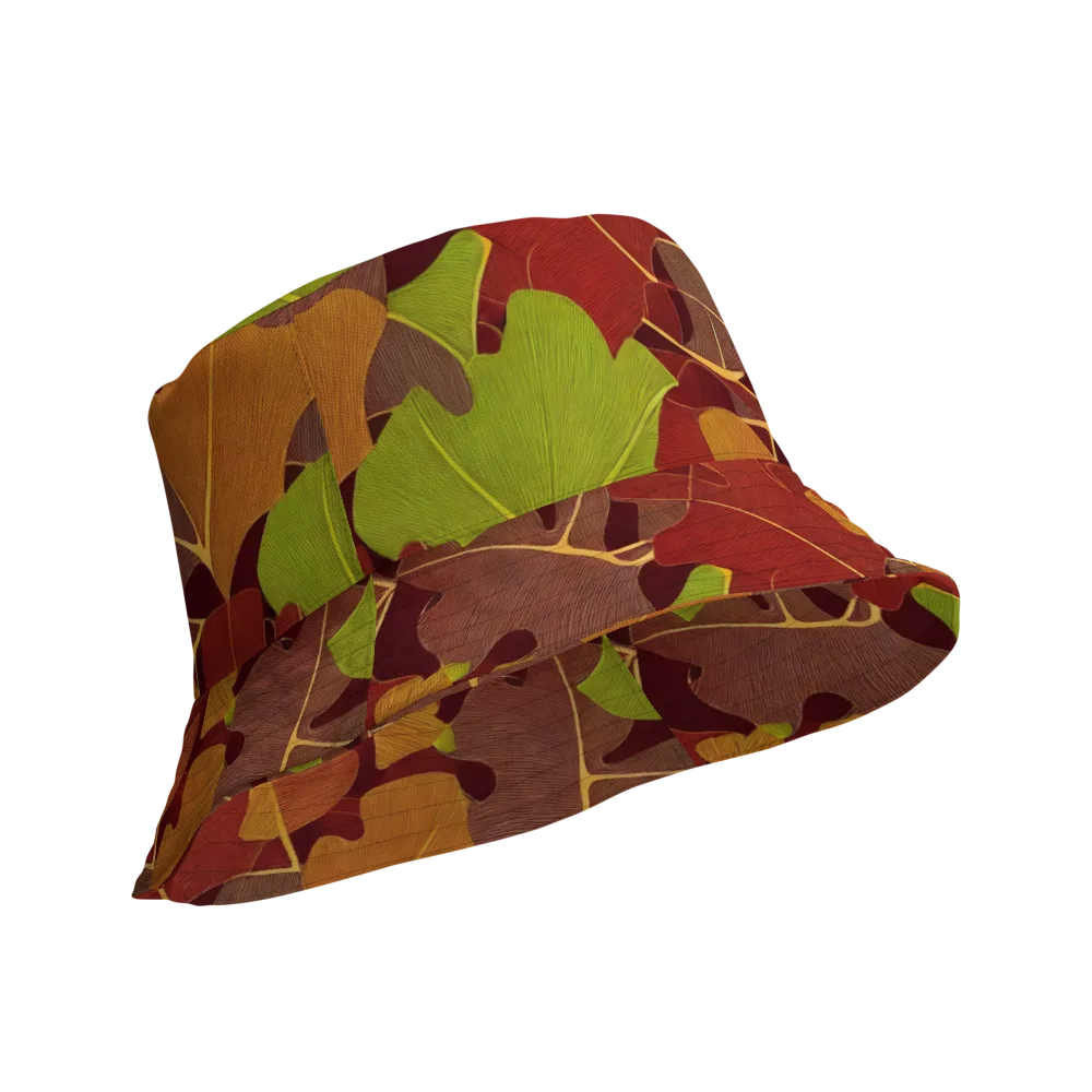 Ginkgo Grove on Reversible Bucket Hat — Product details Outside