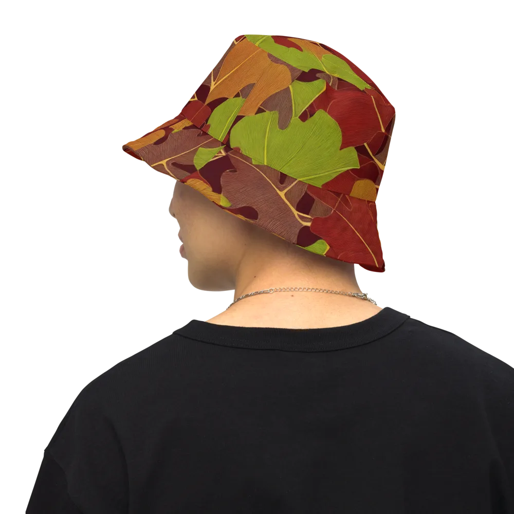 Ginkgo Grove on Reversible Bucket Hat — Back Inside