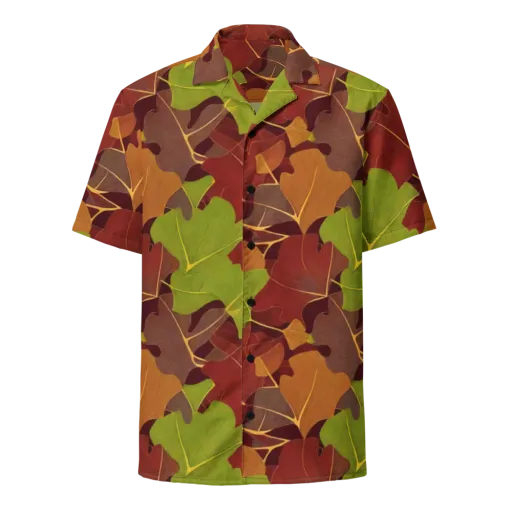 Ginkgo Grove on a Button Shirt