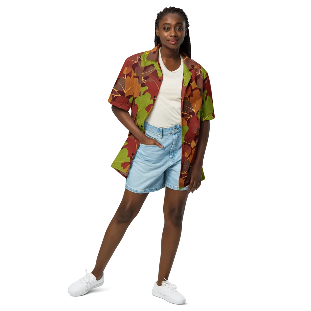 Ginkgo Grove on Button Shirt — Front