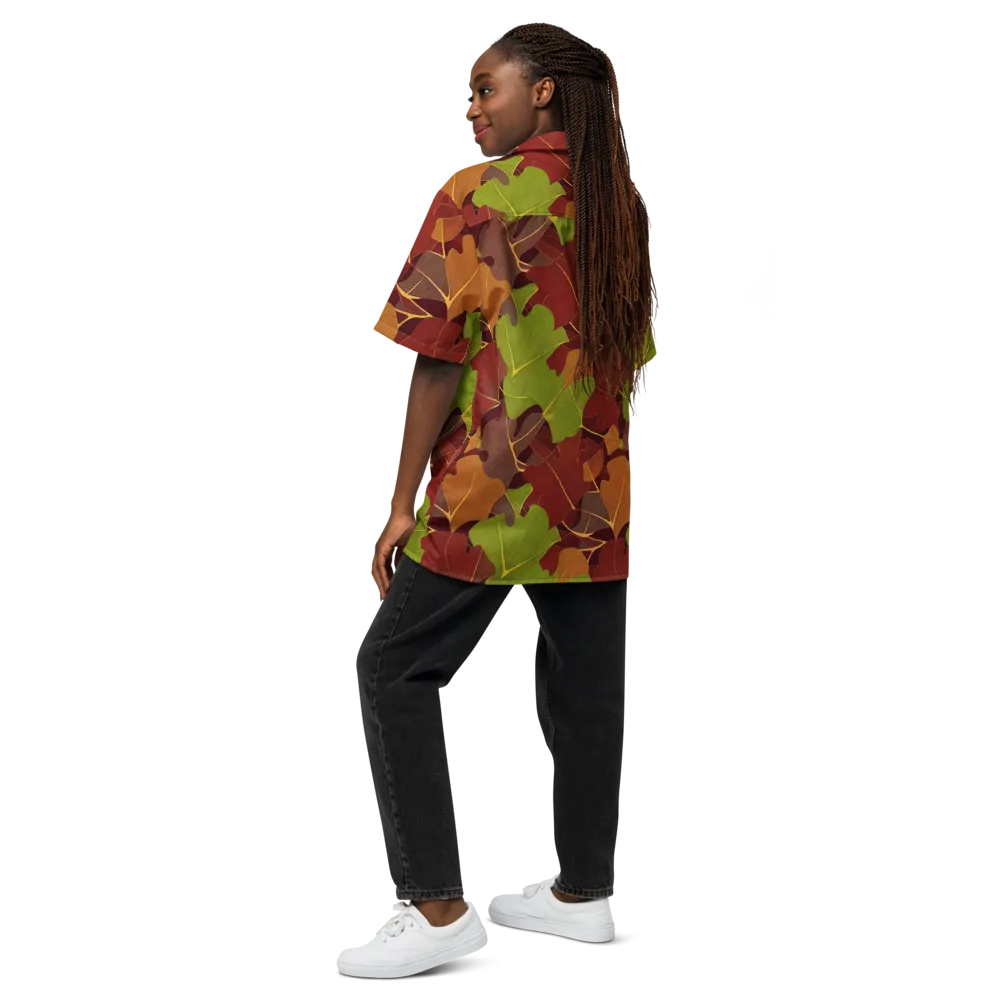 Ginkgo Grove on Button Shirt — Back