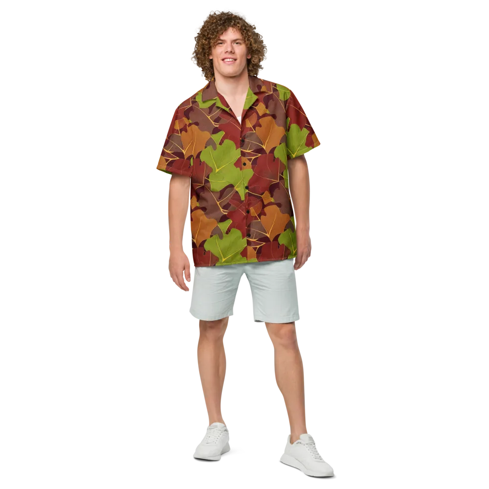 Ginkgo Grove on Button Shirt — Front
