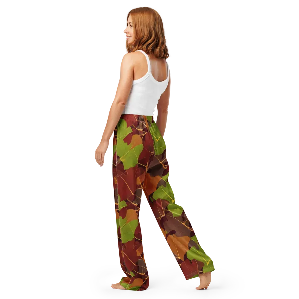 Ginkgo Grove on Women's Pajama Pants — Back