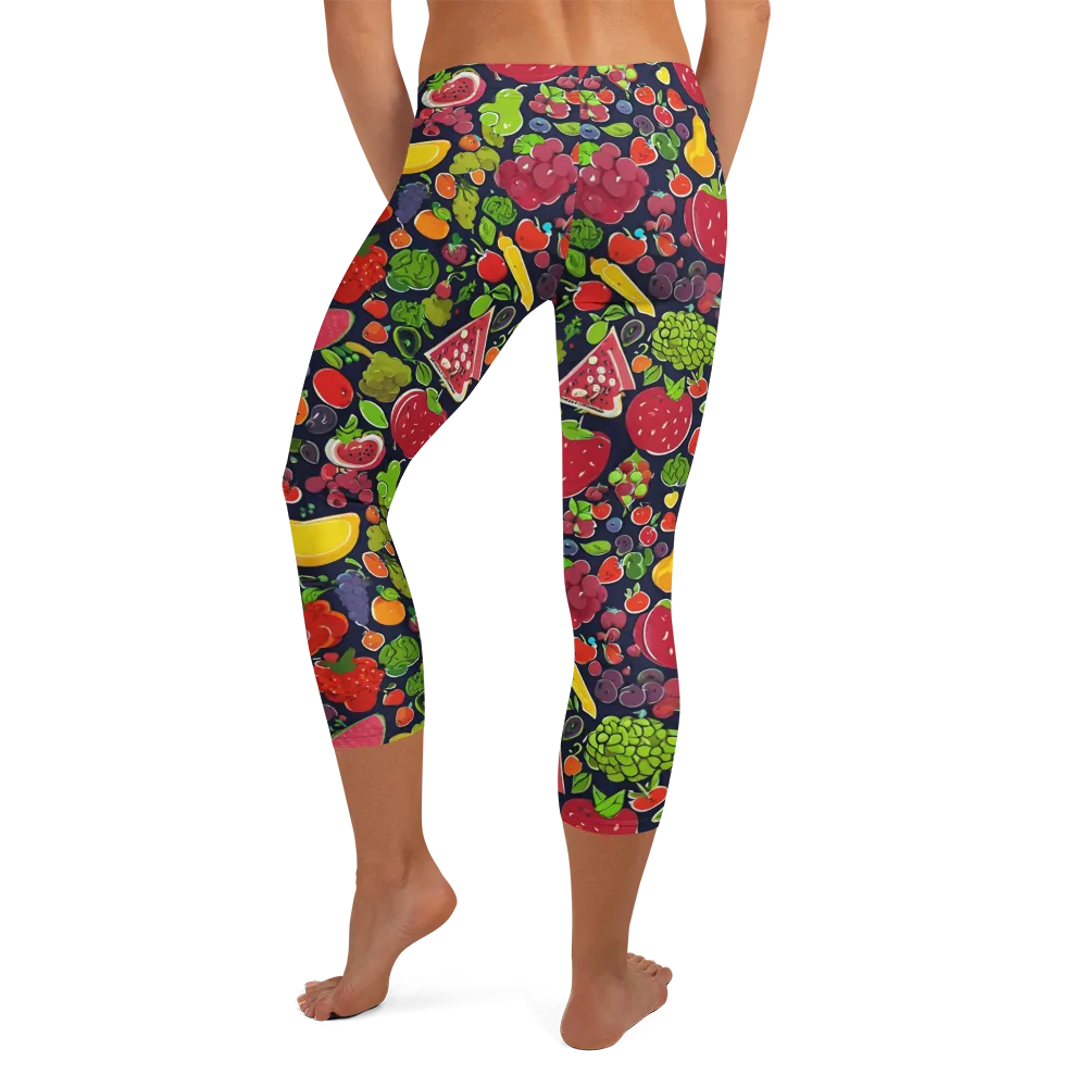 Midnight Market on Capri Leggings — Back