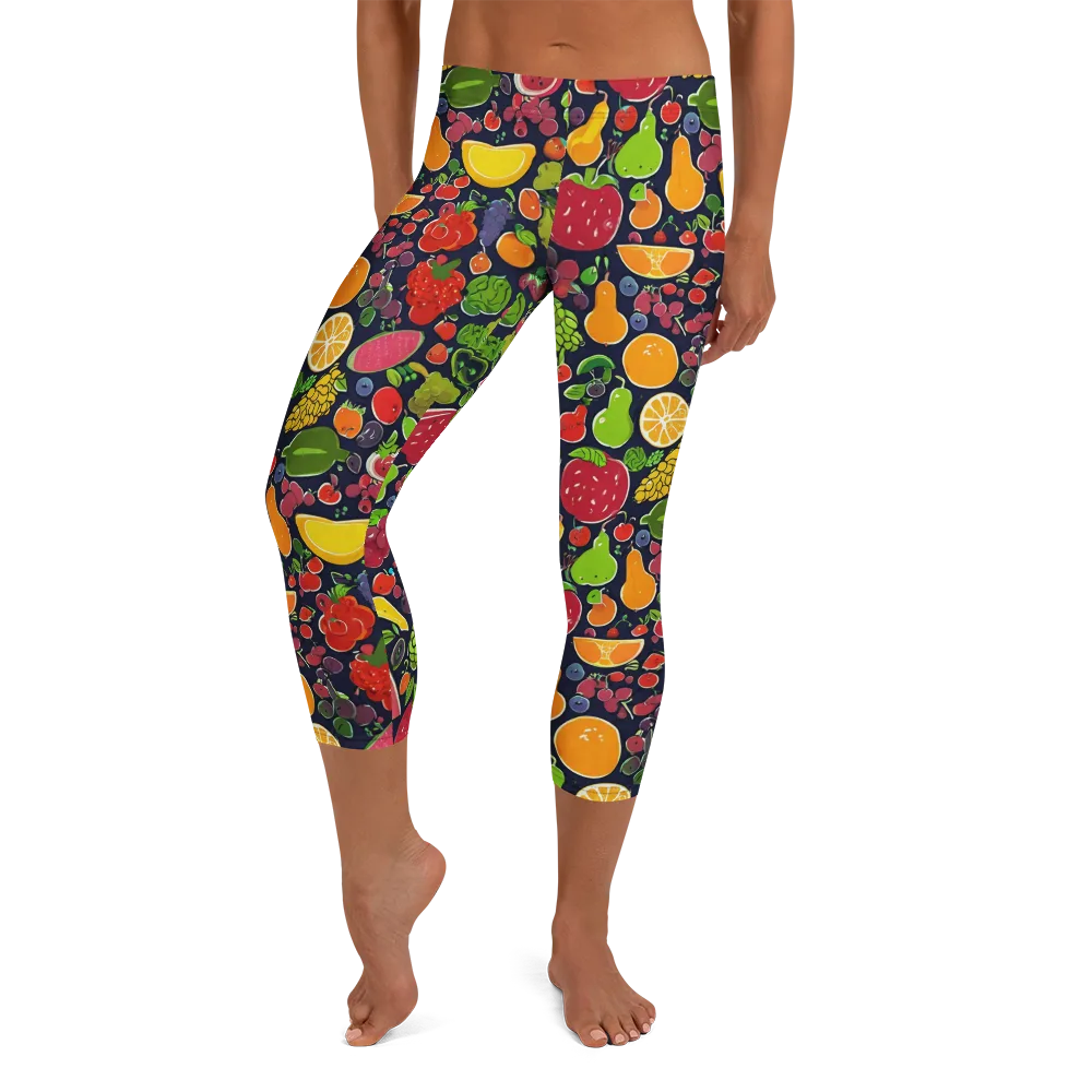 Midnight Market on Capri Leggings — Front