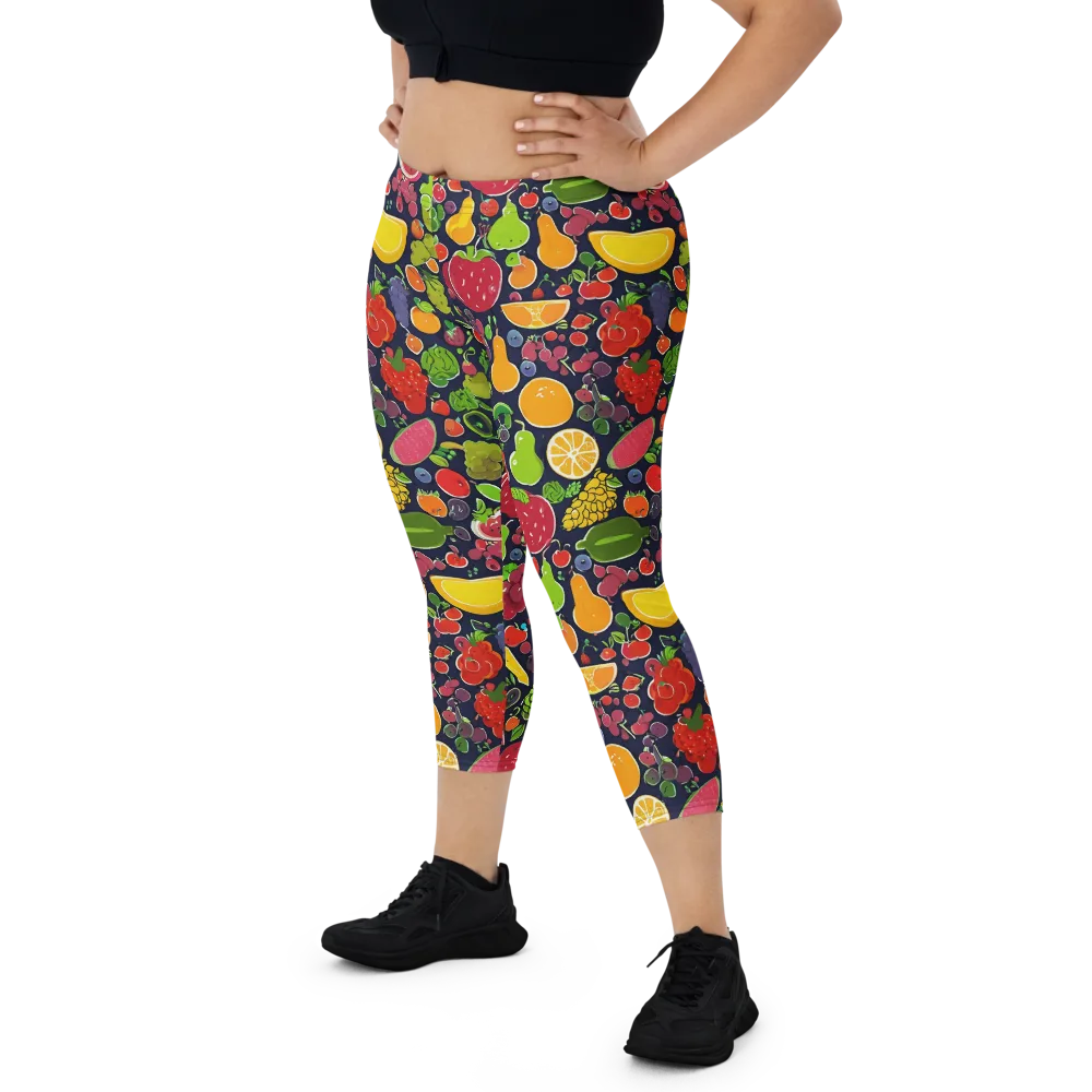 Midnight Market on Capri Leggings — Front