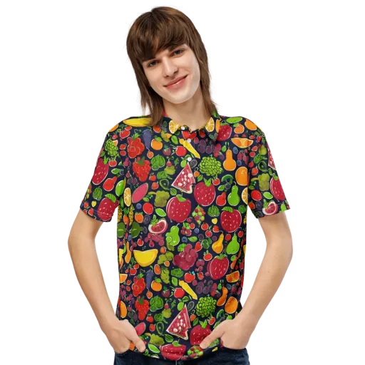 Midnight Market on a Men's Slim Fit Polo Shirt