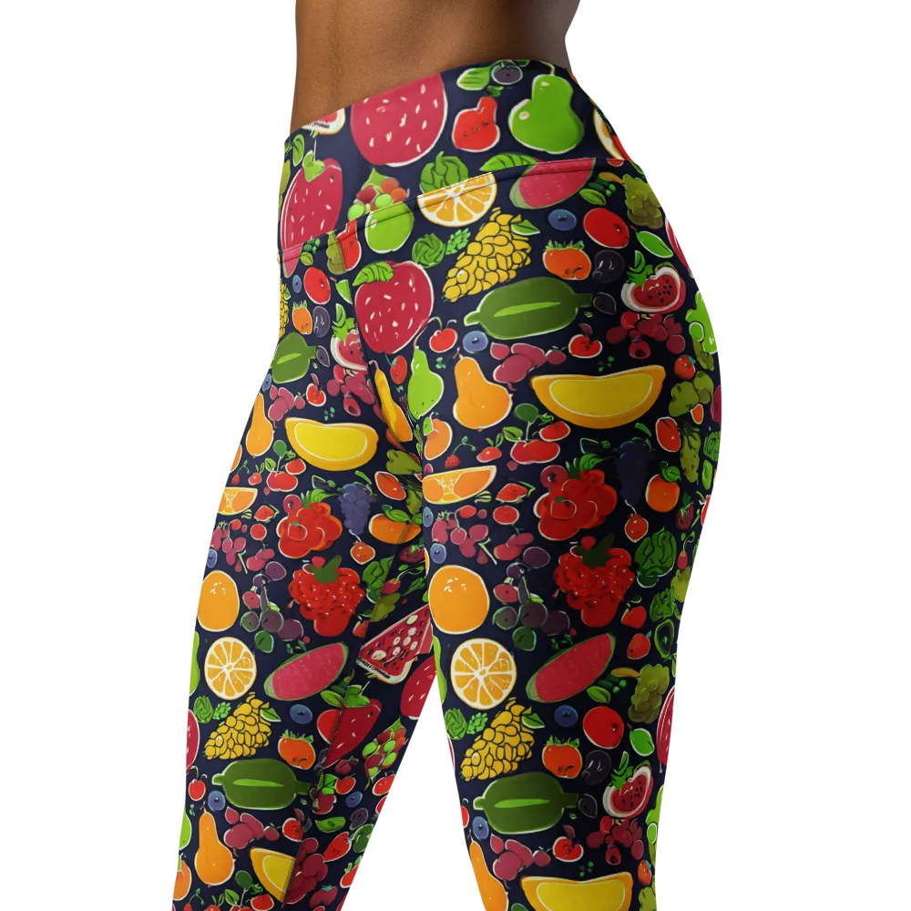 Midnight Market on Yoga Leggings — Left Front