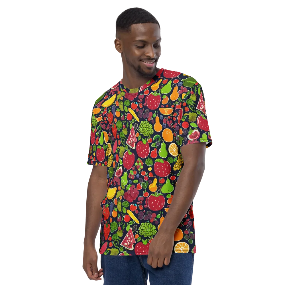 Midnight Market on Men's Crew Neck T-Shirt — Left