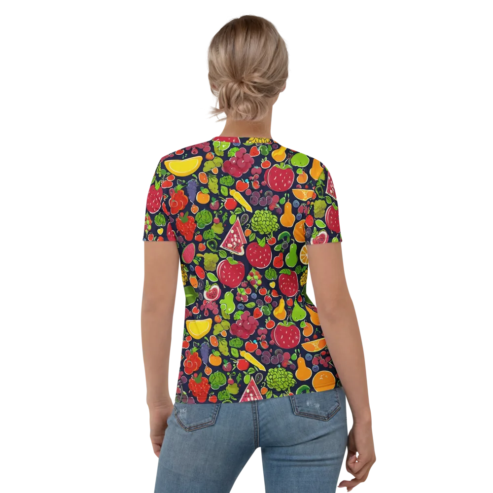Midnight Market on Women's Crew Neck T-Shirt — Back