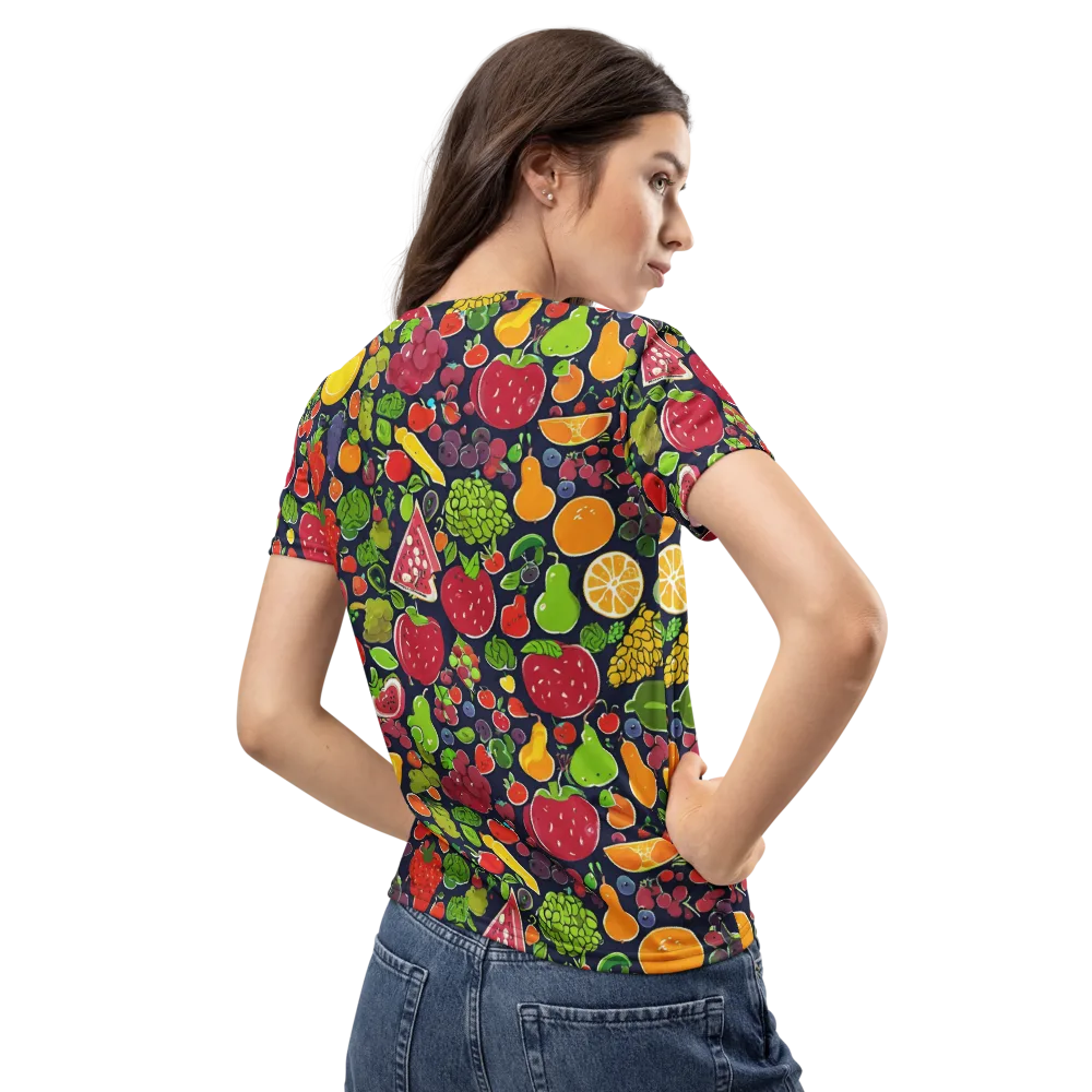 Midnight Market on Women's Crew Neck T-Shirt — Back