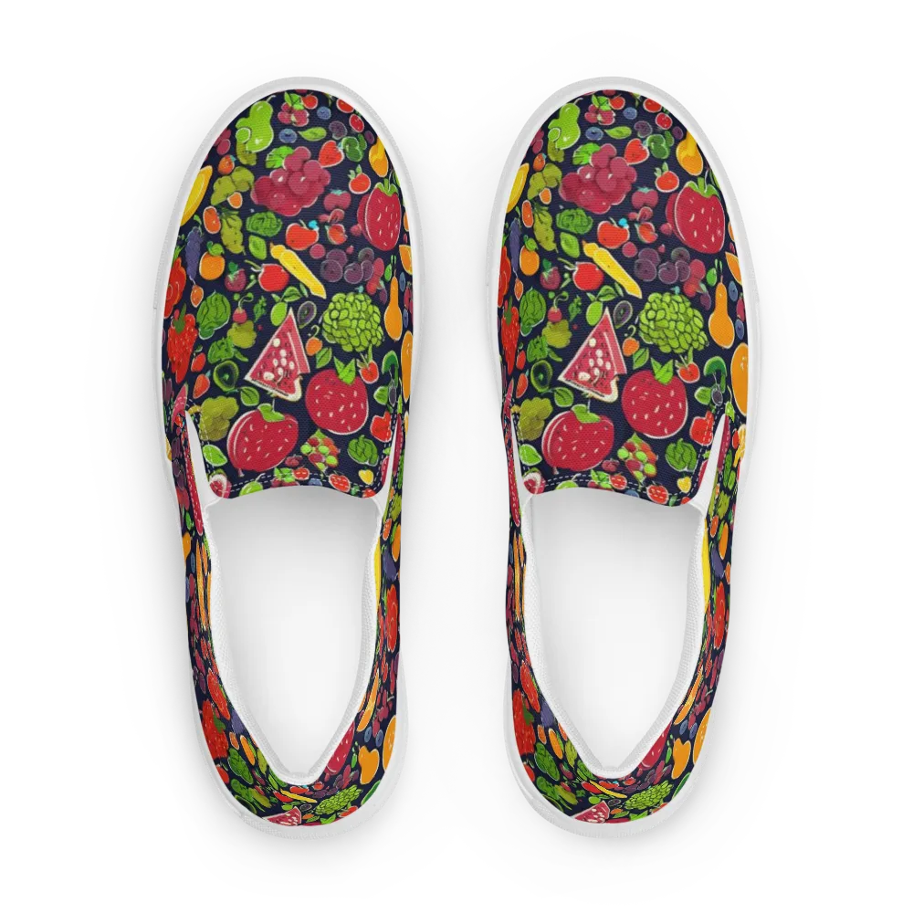 Midnight Market on Men's Slip-On Canvas Shoes — Front
