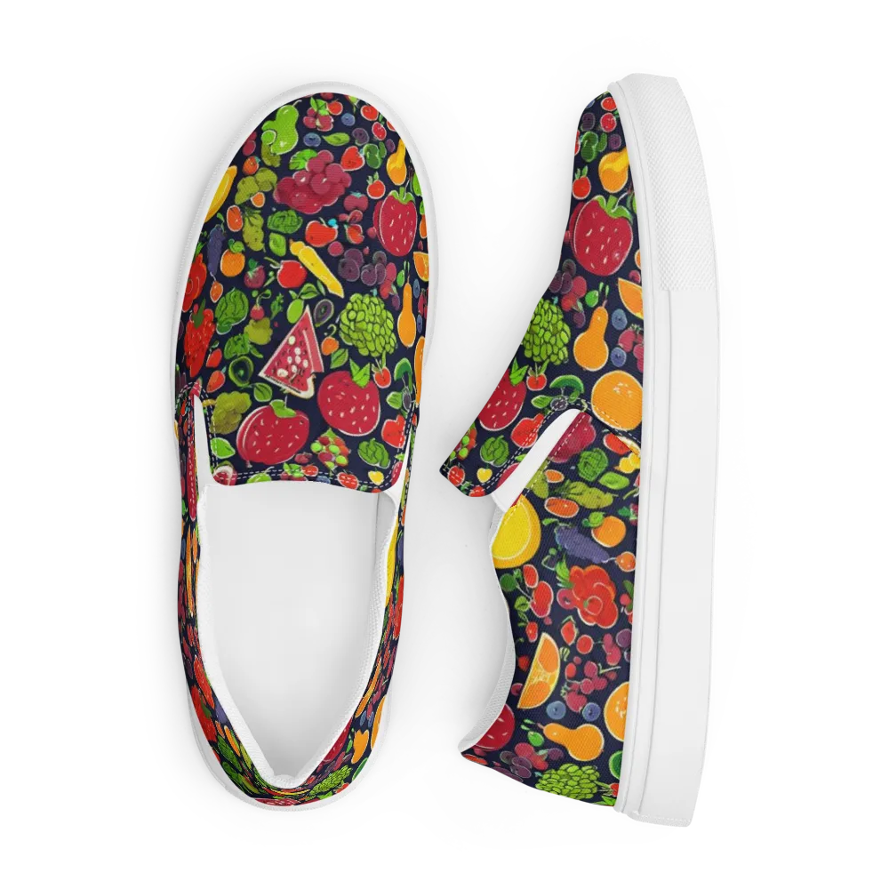 Midnight Market on Men's Slip-On Canvas Shoes — Front