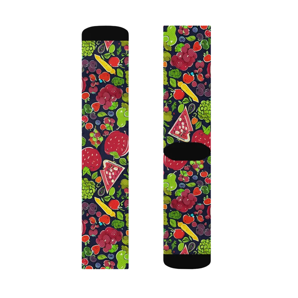 Midnight Market on Socks — Right Sock