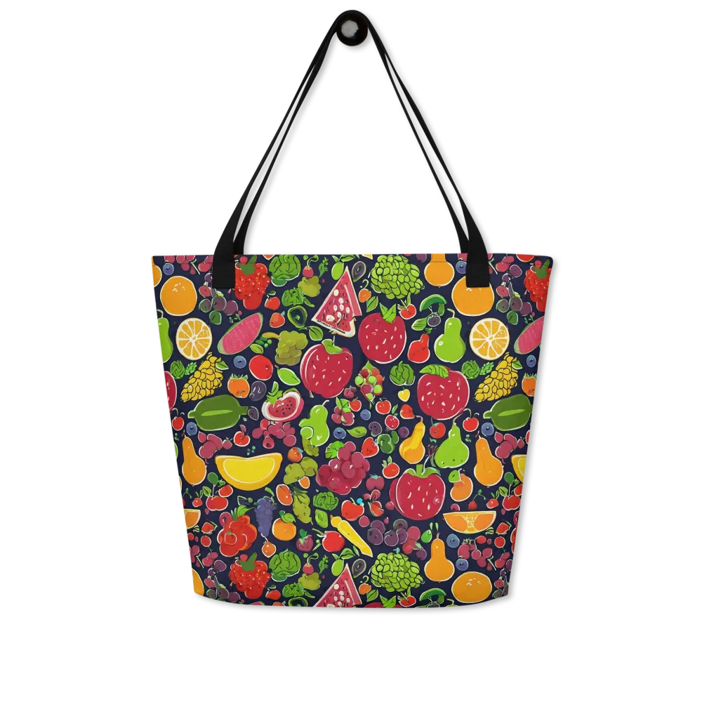 Midnight Market on Large Tote Bag W/ Pocket — Front