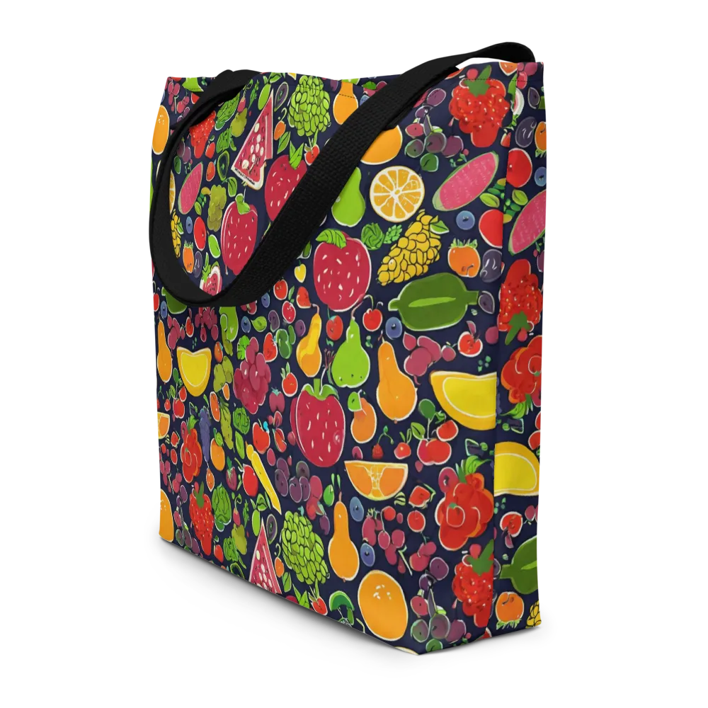 Midnight Market on Large Tote Bag W/ Pocket — Front