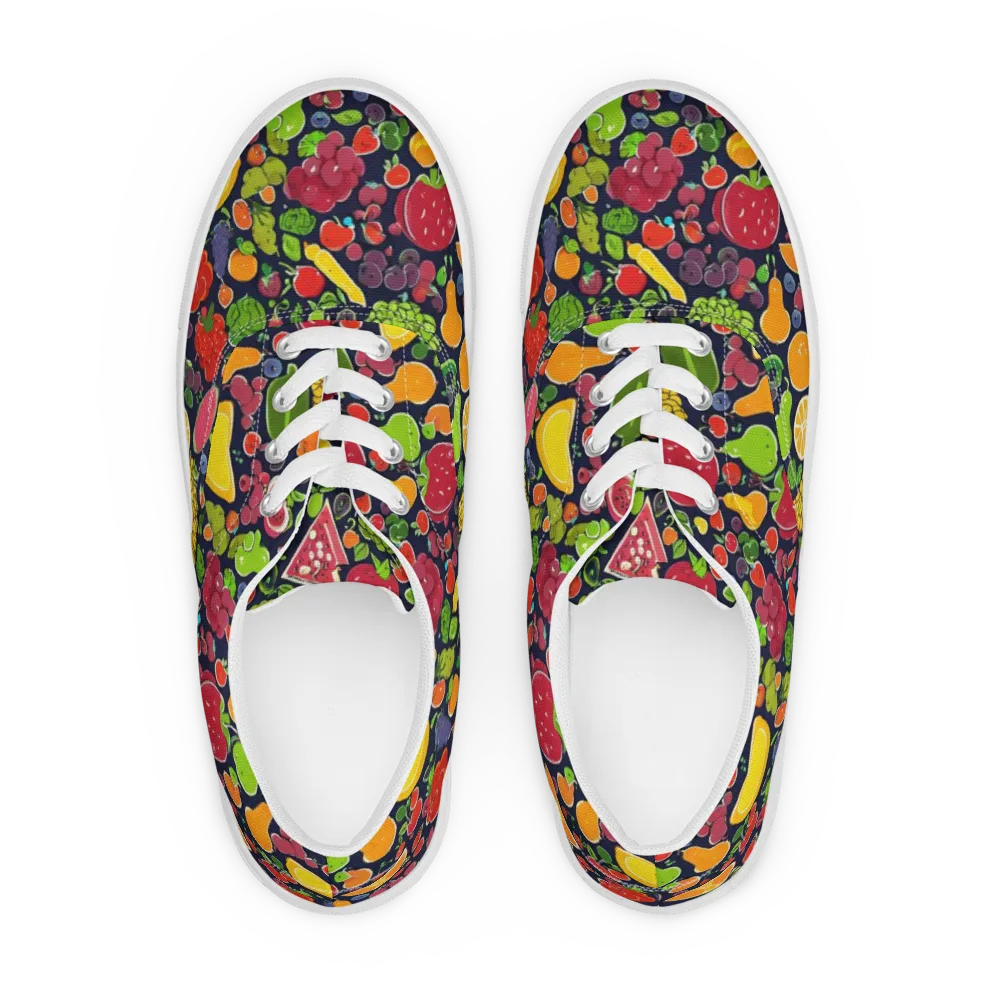 Midnight Market on Men's Lace-Up Canvas Shoes — Front